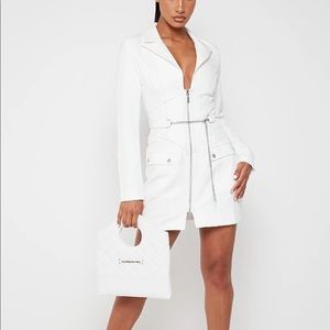 Manière de Voir corset blazer dress with chain